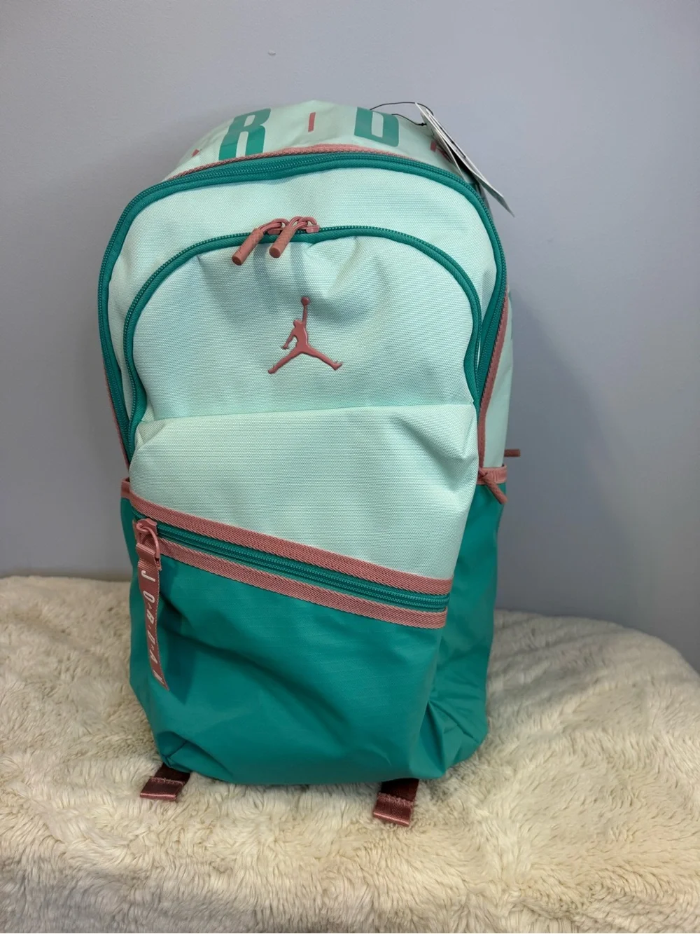 Jordan Teal, Light Blue & Pink Air Patrol Backpack